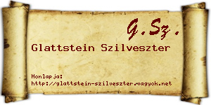 Glattstein Szilveszter névjegykártya